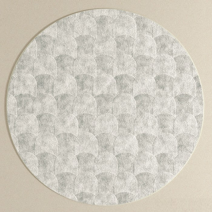 Contemporary Area Rugs for Bedroom, Round Area Rug for Dining Room, Coffee Table Rugs, Circular Modern Area Rug, Large Rugs for Living Room-Art Painting Canvas