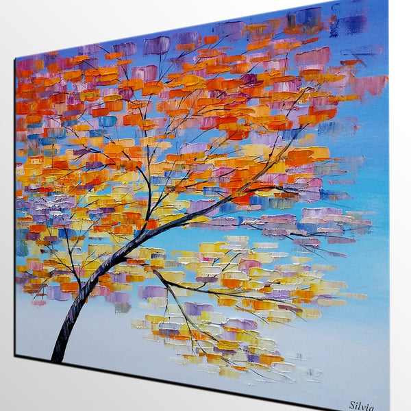Abstract Tree Painting, Contemporary Painting, Living Room Art, Canvas Art, Flower Art, Large Wall Art Painting, Painting Abstract-Art Painting Canvas