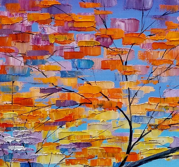 Abstract Tree Painting, Contemporary Painting, Living Room Art, Canvas Art, Flower Art, Large Wall Art Painting, Painting Abstract-Art Painting Canvas