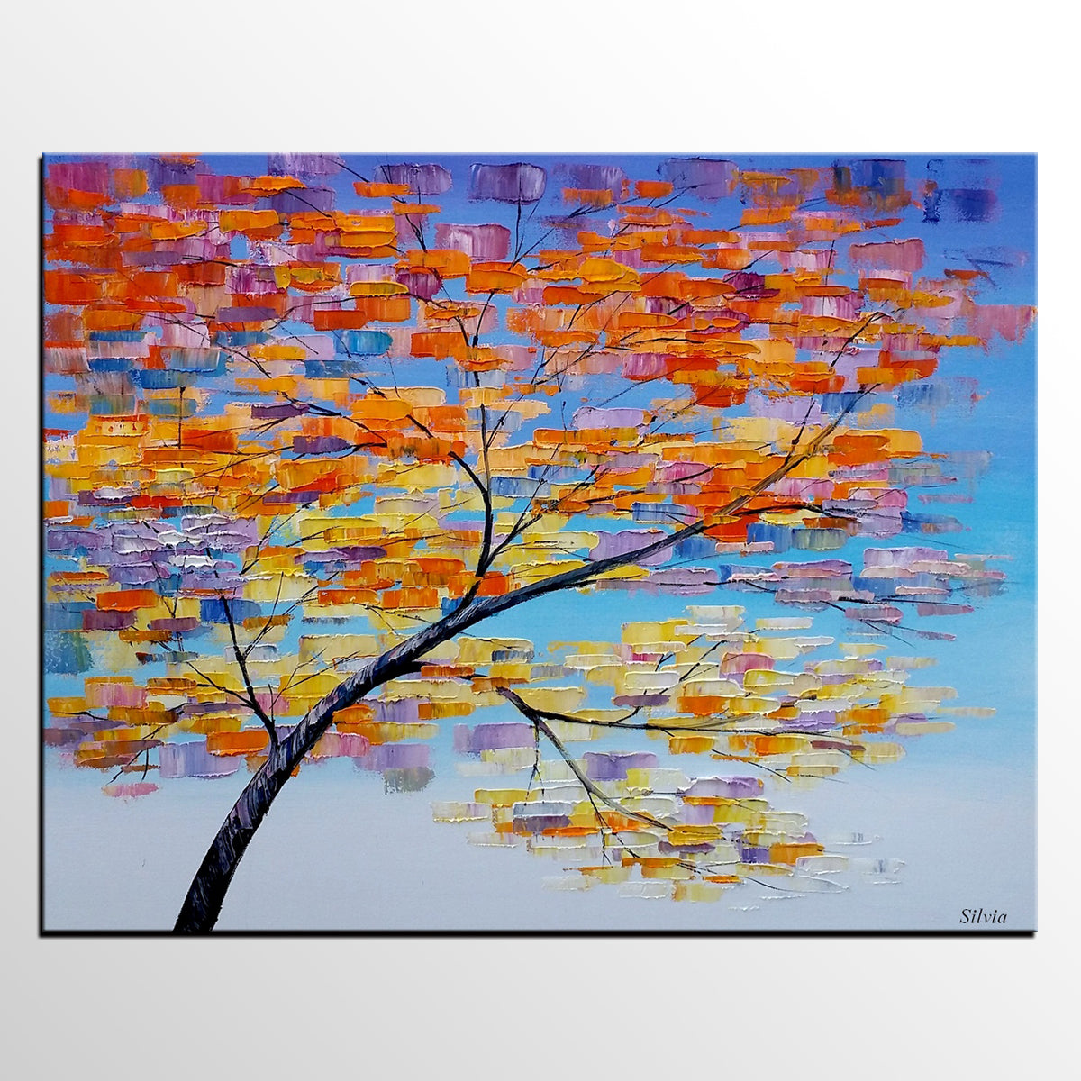 Abstract Tree Painting, Contemporary Painting, Living Room Art, Canvas Art, Flower Art, Large Wall Art Painting, Painting Abstract-Art Painting Canvas