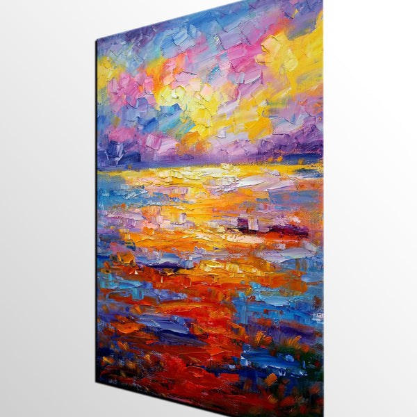 Large Oil Painting on Canvas, Abstract Canvas Paintings,, Custom Abstract Wall Art Painting, Canvas Painting for Living Room-Art Painting Canvas