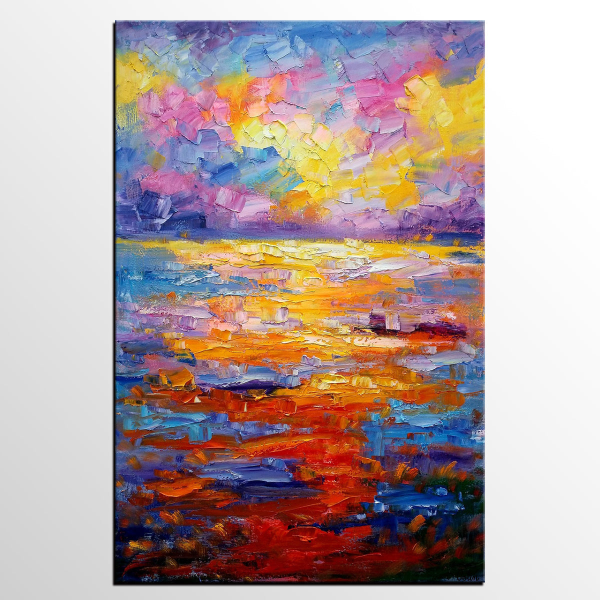 Large Oil Painting on Canvas, Abstract Canvas Paintings,, Custom Abstract Wall Art Painting, Canvas Painting for Living Room-Art Painting Canvas