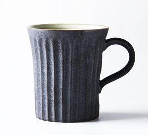 Latte Coffee Mug, Large Capacity Coffee Cup, Large Tea Cup, Handmade Pottery Coffee Cup-Art Painting Canvas