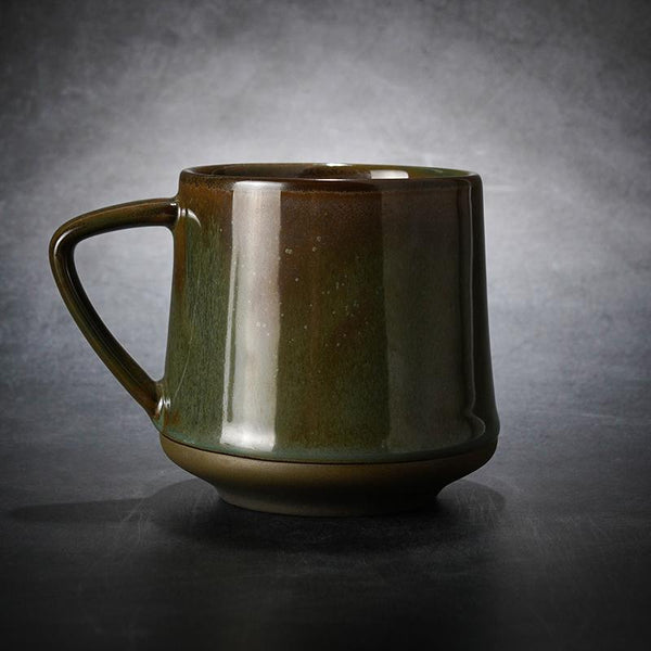 Large Pottery Coffee Cup, Ceramic Coffee Mug, Latte Coffee Cup, Large Tea Cup, Handmade Coffee Cup-Art Painting Canvas