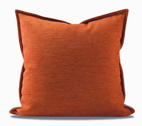 Orange Square Modern Throw Pillows for Couch, Large Contemporary Modern Sofa Pillows, Simple Decorative Throw Pillows, Large Throw Pillow for Interior Design-Art Painting Canvas