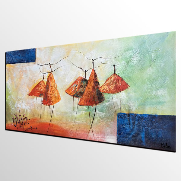 Acrylic Painting for Sale, Modern Wall Art Ideas, Contemporary Painting, Ballet Dancer Paintings, Paintings for Dining Room, Abstract Acrylic Painting-Art Painting Canvas