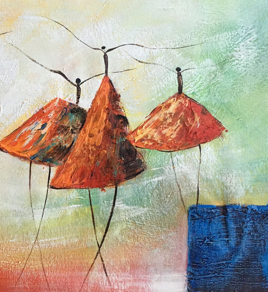 Acrylic Painting for Sale, Modern Wall Art Ideas, Contemporary Painting, Ballet Dancer Paintings, Paintings for Dining Room, Abstract Acrylic Painting-Art Painting Canvas
