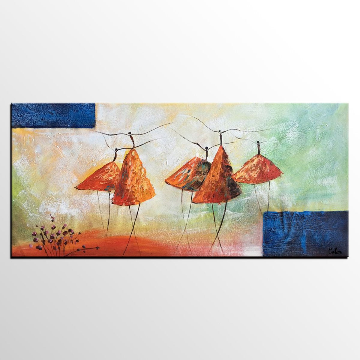 Acrylic Painting for Sale, Modern Wall Art Ideas, Contemporary Painting, Ballet Dancer Paintings, Paintings for Dining Room, Abstract Acrylic Painting-Art Painting Canvas
