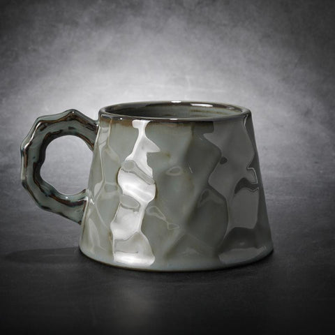 Large Pottery Coffee Cup, Ceramic Coffee Mug, Large Capacity Coffee Cups, Large Tea Cup, Handmade Coffee Cup-Art Painting Canvas