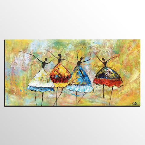 Canvas Painting for Living Room, Abstract Acrylic Painting, Ballet Dancer Painting, Acrylic Painting for Sale, Modern Wall Art Painting, Custom Art-Art Painting Canvas