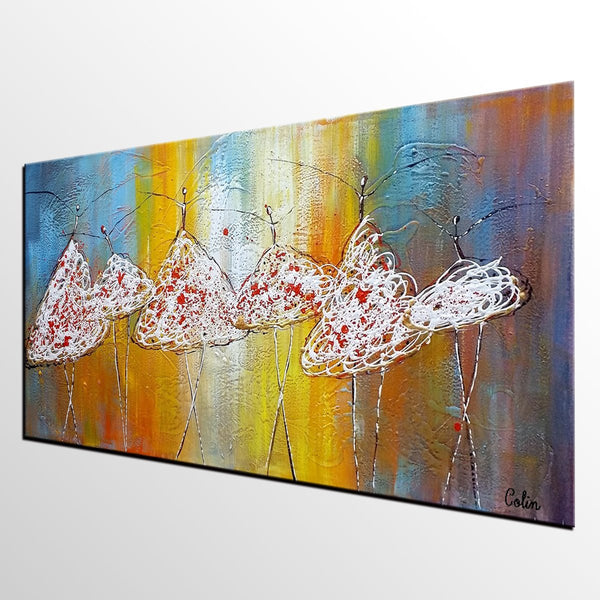 Original Abstract Painting, Ballet Dancer Painting, Simple Modern Art, Contemporary Wall Art Painting, Bedroom Painting, Simple Abstract Painting-Art Painting Canvas