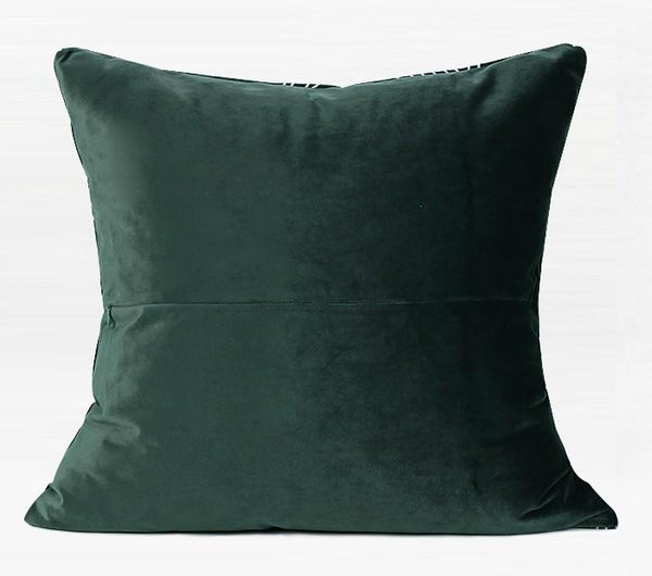 Modern Sofa Pillows, Dark Green Throw Pillows, Large Simple Modern Pillows, Decorative Pillows for Couch, Contemporary Throw Pillows-Art Painting Canvas
