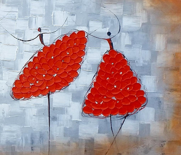 Modern Canvas Painting for Sale, Impasto Painting, Acrylic Abstract Painting, Ballet Dancer Painting, Modern Paintings, Paintings for Dining Room-Art Painting Canvas