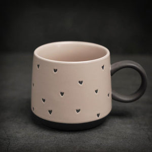 Latte Coffee Cup, Ceramic Coffee Mug, Handmade Pottery Coffee Cup, Large Coffee Cup, Large Tea Cup-Art Painting Canvas