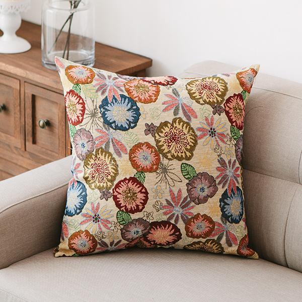 Geometric Pattern Chenille Throw Pillow for Couch, Bohemian Decorative Sofa Pillows, Decorative Throw Pillows for Living Room-Art Painting Canvas
