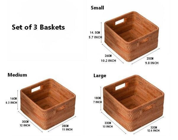 Storage Basket for Shelves, Rectangle Storage Basket for Toys, Storage Baskets for Bathroom, Kitchen Storage Baskets-Art Painting Canvas