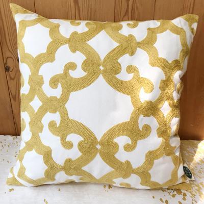 Modern Sofa Pillows, Geometric Decorative Pillows, Cotton Yellow Throw Pillows, Decorative Throw Pillows for Living Room-Art Painting Canvas