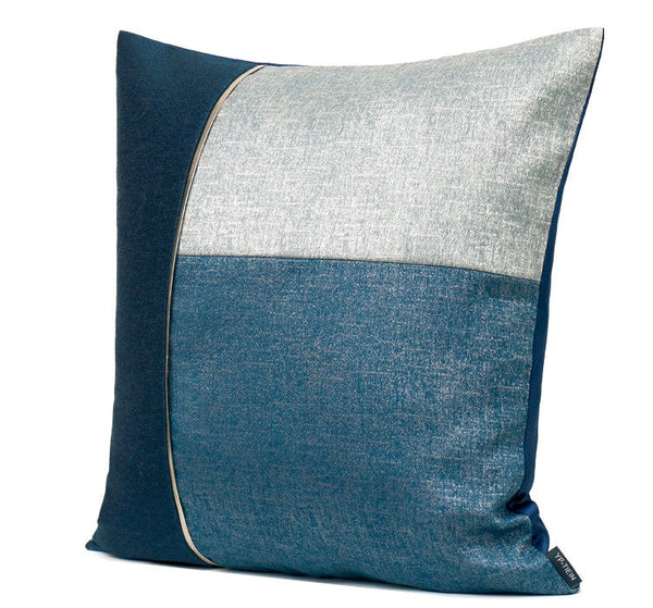 Decorative Modern Sofa Pillows, Blue Modern Throw Pillows, Large Modern Pillows for Living Room, Modern Throw Pillows for Couch-Art Painting Canvas