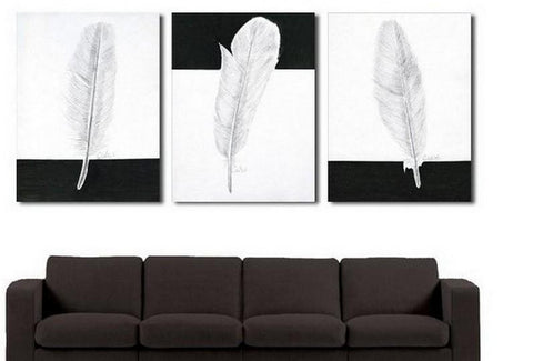 Canvas Painting, Abstract Painting, Living Room Wall Art, Modern Art, 3 Piece Wall Art, Abstract Painting, Black and White Art-Art Painting Canvas