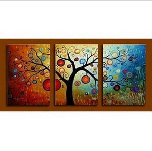 Abstract Art, Tree of Life Painting, Canvas Painting, 3 Piece Wall Art, Modern Artwork, Abstract Painting-Art Painting Canvas
