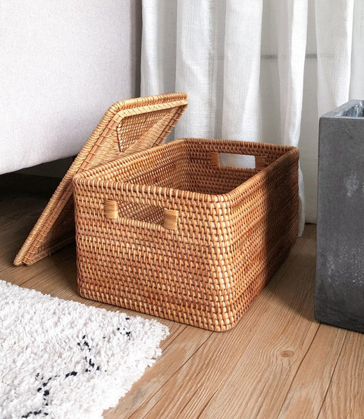 Storage Baskets for Bedroom, Extra Large Storage Basket for Clothes, Rectangular Storage Baskets, Storage Basket for Shelves-Art Painting Canvas