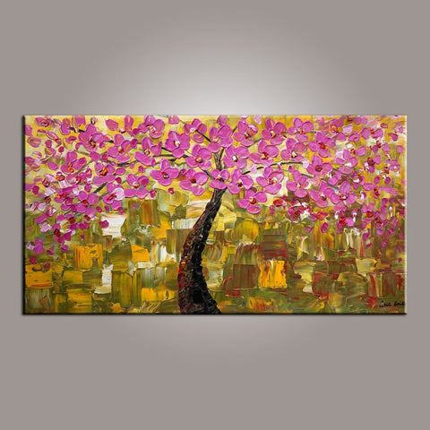 Canvas Art, Painting on Sale, Flower Tree Painting, Tree of Life Art Painting, Art on Canvas-Art Painting Canvas