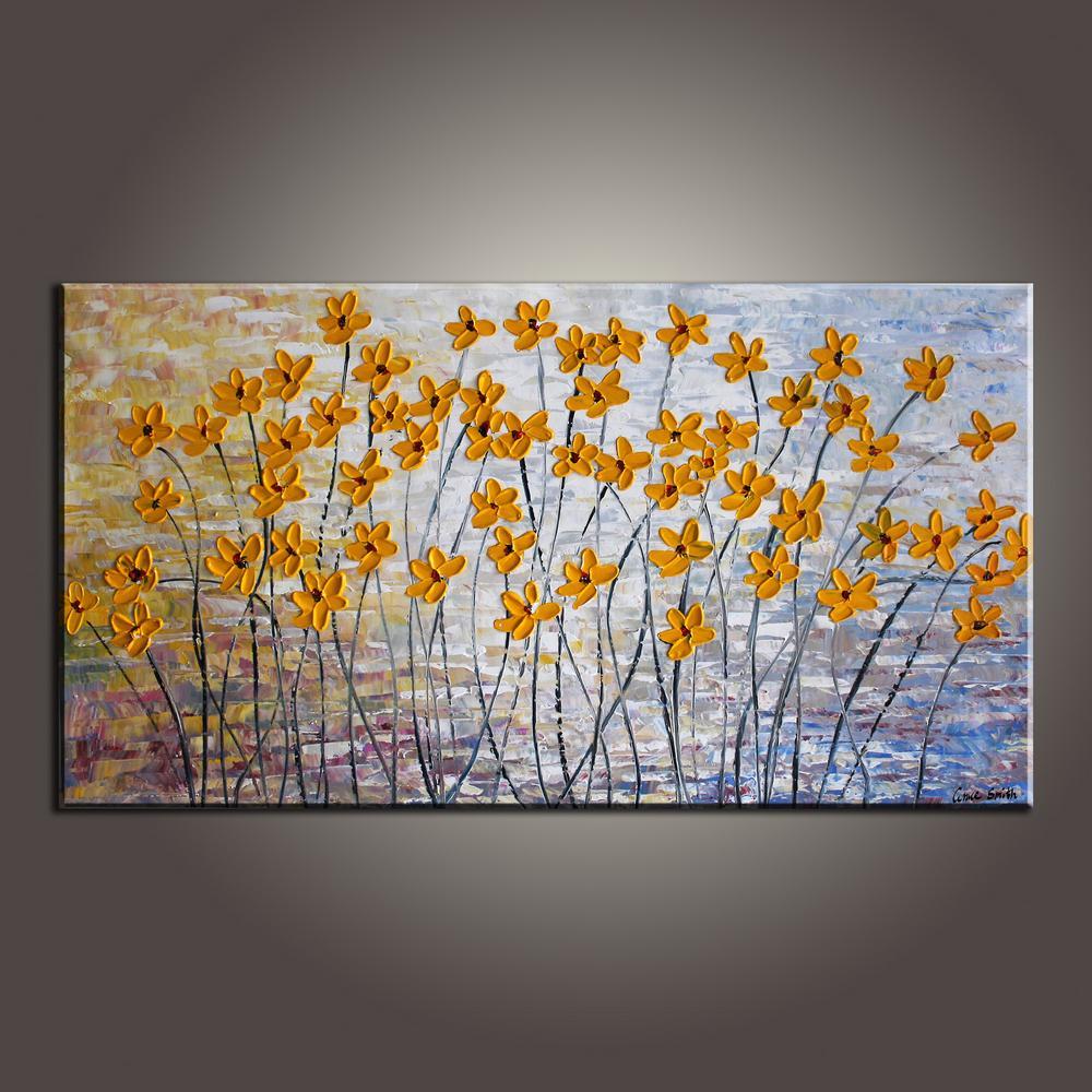 Art Painting, Flower Art, Modern Art, Contemporary Art, Abstract Art Painting, Canvas Wall Art, Living Room Wall Art, Canvas Art-Art Painting Canvas