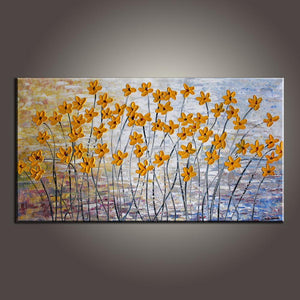 Art Painting, Flower Art, Modern Art, Contemporary Art, Abstract Art Painting, Canvas Wall Art, Living Room Wall Art, Canvas Art-Art Painting Canvas