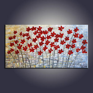 Art Painting, Flower Art, Contemporary Art, Modern Art, Abstract Art Painting, Canvas Wall Art, Living Room Wall Art, Canvas Art-Art Painting Canvas