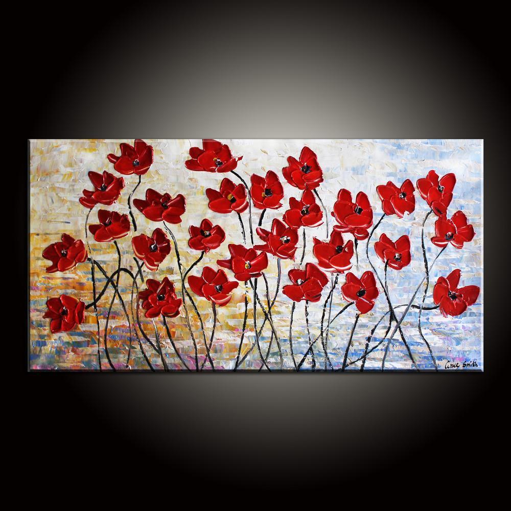 Flower Art, Modern Art, Art Painting, Contemporary Art, Abstract Art Painting, Canvas Wall Art, Living Room Wall Art, Canvas Art-Art Painting Canvas