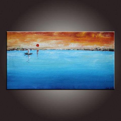 Abstract Art, Sunrise Painting, Modern Art, Art Painting, Contemporary Art, Flower Art, Abstract Art Painting, Living Room Wall Art, Canvas Art-Art Painting Canvas