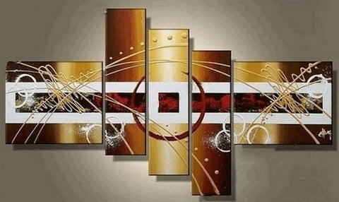 Hand Painted Art, XL Wall Art, Acrylic Art, 5 Piece Wall Art, Large Wall Art, Abstract Painting, Abstract Art, Canvas Painting-Art Painting Canvas