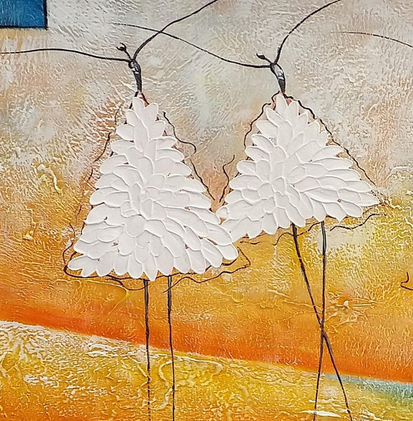 Abstract Modern Paintnig, Bedroom Wall Art Ideas, Simple Modern Painting, Abstract Painting for Sale, Ballet Dancer Painting-Art Painting Canvas