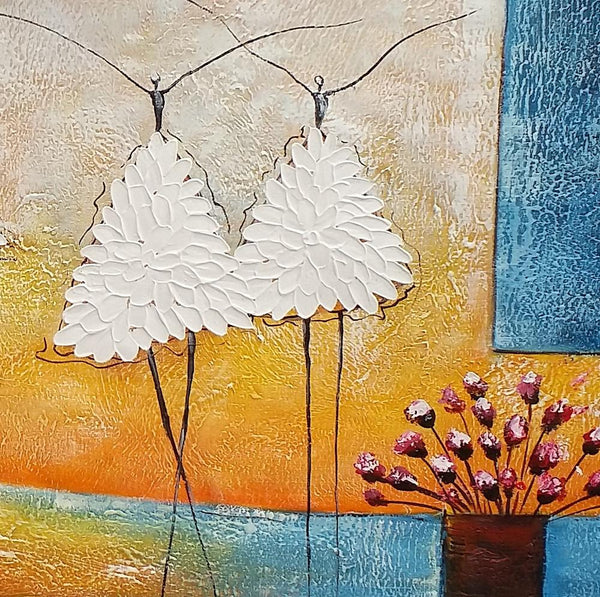 Abstract Modern Paintnig, Bedroom Wall Art Ideas, Simple Modern Painting, Abstract Painting for Sale, Ballet Dancer Painting-Art Painting Canvas