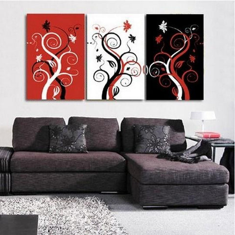 Tree of Life Painting, Abstract Art, Canvas Painting, Abstract Oil Painting, Living Room Art, 3 Piece Canvas Art, Abstract Painting, Acrylic Art-Art Painting Canvas