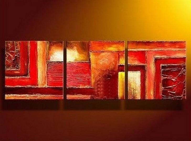 Canvas Painting, Wall Art, Red Art, Abstract Art, Abstract Painting, Large Oil Painting, Living Room Wall Art, Modern Art, 3 Piece Wall Art, Huge Painting-Art Painting Canvas