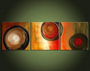 Red Art, Abstract Painting, Large Oil Painting, Living Room Wall Art, Modern Art, 3 Piece Wall Art, Huge Painting-Art Painting Canvas