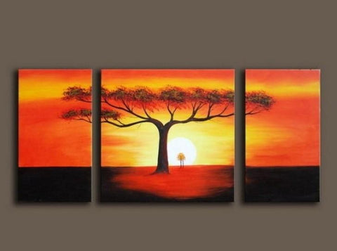 Tree Painting, Wall Art, Tree of Life Painting, Canvas Painting, Extra Large Painting, 3 Piece Canvas Art, Huge Wall Art-Art Painting Canvas