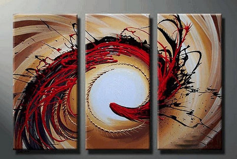Colorful Lines, Large Painting, Living Room Wall Art, Contemporary Art, 3 Piece Oil Painting, Large Wall Art, Ready to Hang-Art Painting Canvas