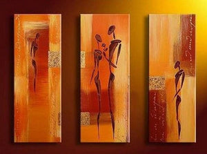 Large Painting, Abtract Figure Art, Bedroom Wall Art, Canvas Painting, Abstract Art, Abstract Painting, Acrylic Art, 3 Piece Wall Art, Canvas Art-Art Painting Canvas