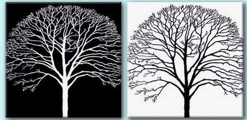 Tree Painting, Black and White Art, Abstract Art, Abstract Painting, Wall Art, Wall Hanging, Dining Room Wall Art, Modern Art, Hand Painted Art-Art Painting Canvas