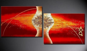 Large Art, Abstract Painting, Red Art, Canvas Painting, Abstract Art, Wall Art, Wall Hanging, Bedroom Wall Art, Modern Art, Hand Painted Art-Art Painting Canvas