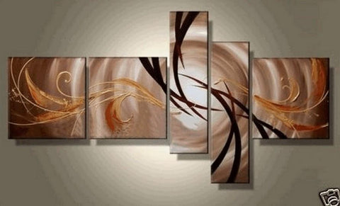 Large Wall Art, Abstract Painting, Huge Wall Art, Acrylic Art, 5 Piece Wall Painting, Canvas Painting, Hand Painted Art, Group Painting-Art Painting Canvas