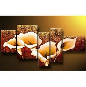 Abstract Painting, Calla Lily Painting, Canvas Art Painting, Large Wall Art, Huge Wall Art, Acrylic Art, 5 Piece Wall Painting, Canvas Painting, Hand Painted Art-Art Painting Canvas