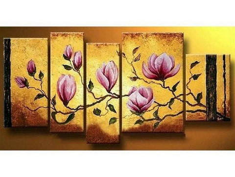 Living Room Wall Decor, Flower Painting, Contemporary Art, Art on Canvas, Extra Large Painting, Canvas Wall Art, Abstract Painting-Art Painting Canvas