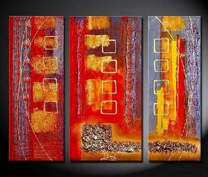 Bedroom Wall Art, Red Abstract Painting, Large Painting, Modern Art, Art on Canvas, Painting for Sale-Art Painting Canvas