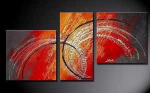 Abstract Wall Art, Bedroom Wall Art, Red Abstract Painting, Large Painting, Living Room Wall Art, Modern Art, Art on Canvas-Art Painting Canvas