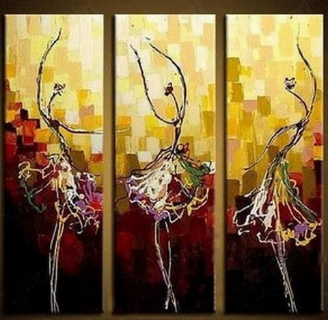 Painting on Sale, Canvas Art, Ballet Dancer Art, Abstract Art Painting, Dining Room Wall Art, Art on Canvas, Modern Art, Contemporary Art-Art Painting Canvas