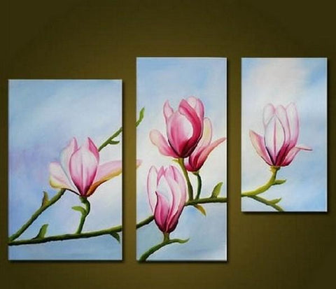 Canvas Art, Wall Art Decor, Floral Art Painting, Dining Room Wall Art, Art on Canvas, Modern Art, Flower Painting-Art Painting Canvas