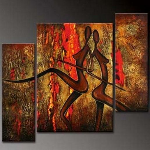 Abstract Figure Painting, Huge Painting, Wall Art, Large Painting, Living Room Wall Art, 3 Piece Wall Art, Home Art Decor-Art Painting Canvas